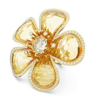 Златист дамски пръстен с цвете IDYLLIA снимка