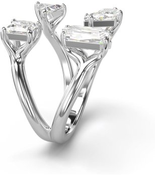 Сребрист дамски пръстен с кристали MESMERA снимка