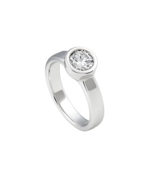 Посребрен пръстен със цирконии Diamonfire снимка