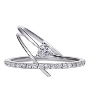 Посребрен дамски пръстен със цирконии снимка