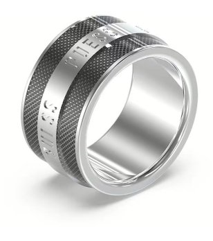 Мъжки сребрист пръстен от неръждаема стомана размер 64 снимка