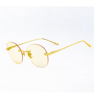Жълти титаниеви дамски слънчеви очила  глазант снимка