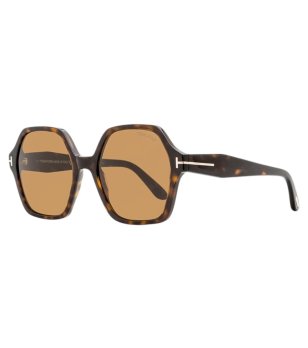 Дамски кафяви слънчеви очила с ацетатова рамка снимка