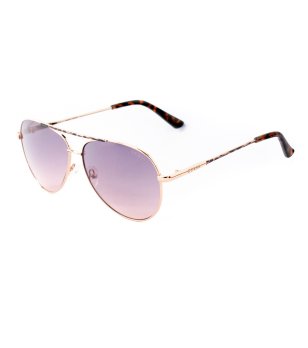 Дамски розово-златисти слънчеви очила с градиентни лещи  снимка
