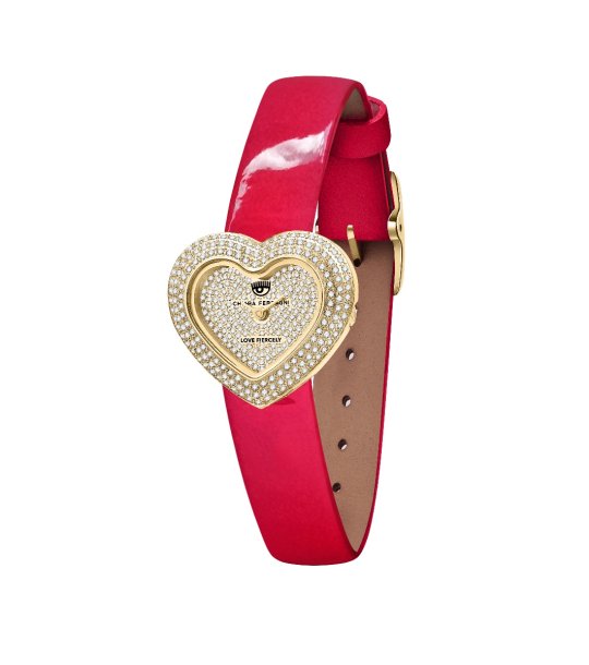 Дамски часовник с форма на сърце  снимка