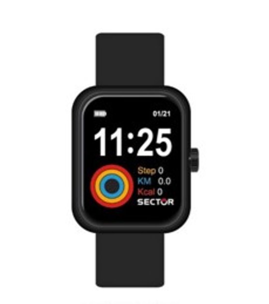 Унисекс черен смарт часовник  снимка