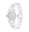 Дамски бял часовник с керамична верижка-1 снимка