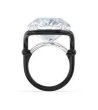 Дамски черен пръстен с кристал Swarovski-1 снимка
