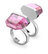 Дамски пръстен с розов кристал Lucent Swarovski-1 снимка