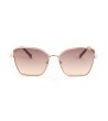 Дамски слънчеви очила в розово злато с кафяви лещи-1 снимка