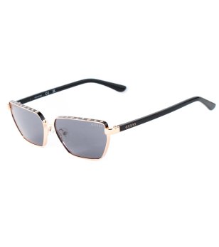 Дамски слънчеви очила с черна рамка и сиви стъкла  снимка