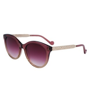 Дамски слънчеви очила в бордо и бежово  снимка