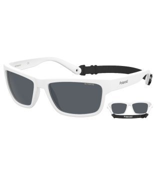 Бели мъжки слънчеви очила с поляризация  снимка