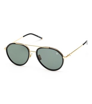 Златисти слънчеви очила с титаниева рамка снимка