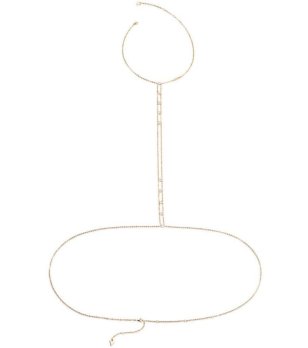 Дамско златисто боди колие за врат и талия ALL EYES ON ME снимка