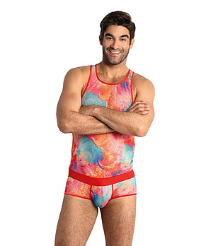 Мъжки многоцветен потник с принт Falcon снимка