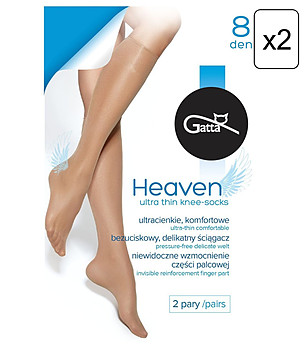 2 бр черни 3/4 чорапи HEAVEN 8 DEN снимка