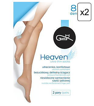 2 бр къси черни чорапи 8 DEN HEAVEN снимка