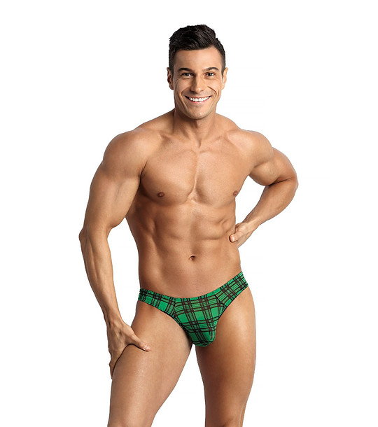 Зелени мъжки прашки с каре MAGIC снимка