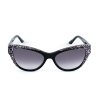 Черни дамски слънчеви очила с шарена рамка -1 снимка