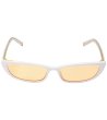 Unisex бели слънчеви очила с жълти лещи-1 снимка