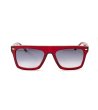 Unisex червени слънчеви очила с градиентни стъкла -1 снимка