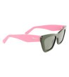 Дамски слънчеви очила в зелено и розово-2 снимка
