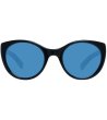 Унисекс слънчеви очила с черна рамка и сини стъкла-1 снимка