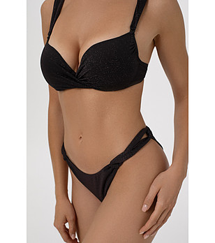 Черно горнище на бански с блестящ ефект ECLIPSE снимка