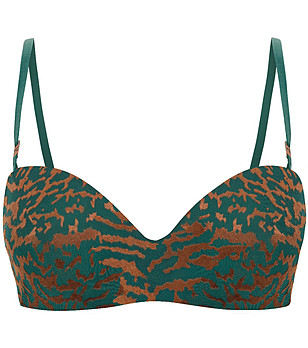 Зелено горнище на бански с пуш-ъп NATURE'S MELODY снимка