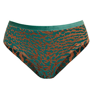 Дамско долнище на бански в зелено и кафяво NATURE'S MELODY снимка