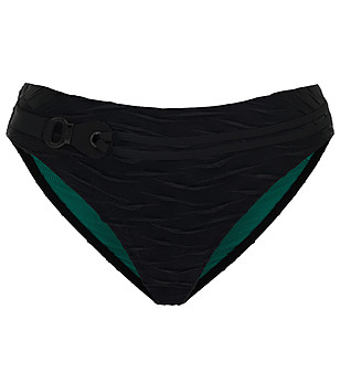 Черно долнище на бански с релефен десен FRENCH CODE снимка