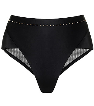 Черно долнище на бански с висока талия BLACK COUTURE снимка