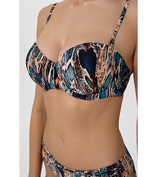 Многоцветно горнище на бански с щампа SENSUAL SKIN снимка