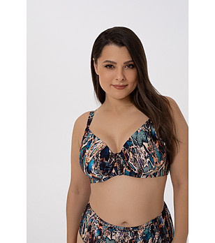 Многоцветно горнище на бански с животински принт SENSUAL SKIN снимка