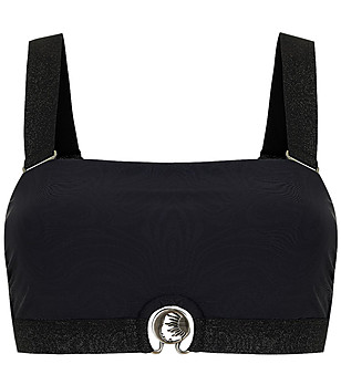 Черно бански горнище тип бандо с декоративни елементи METAMORPHOSE снимка