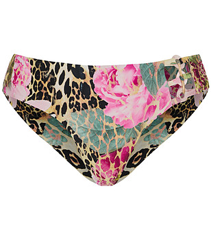 Долнище на бански с флорален и леопардов принт FUSION снимка