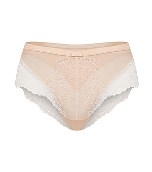 Бикини в бежово и бяло с дантела GORGEOUS снимка