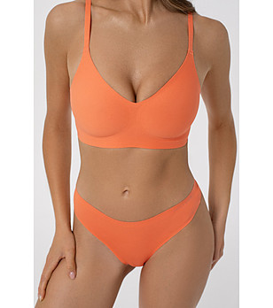 Оранжев сутиен без банели TENDER SKIN снимка