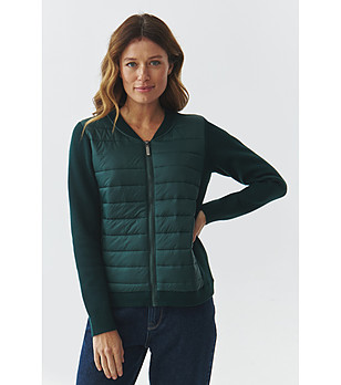 Тъмнозеленa жилетка с капитониран преден панел KADEKO снимка