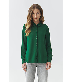 Зелена риза с дълъг ръкав ENMO снимка