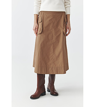 Кафява пола с големи джобове KONI снимка