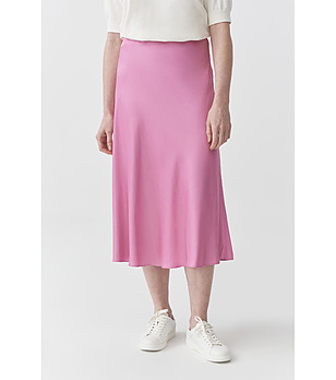 Розова миди пола SATINI снимка