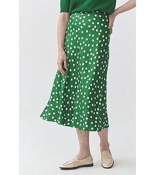 Зелена пола на точки SATINI 1 снимка