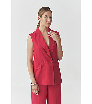 Малинов дамски елек SARNA снимка