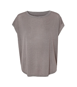 Бежов дамски пуловер GOLDIE снимка