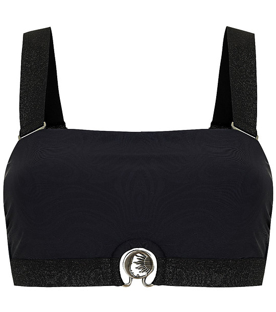 Черно бански горнище тип бандо с декоративни елементи METAMORPHOSE снимка