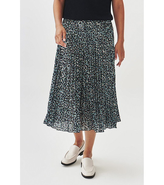 Тъмносиня миди пола с принт RIDIO 2 снимка