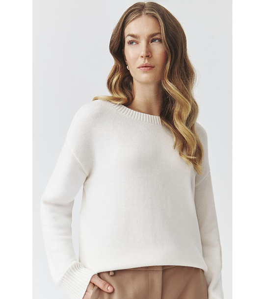 Кремав дамски пуловер JOEL снимка