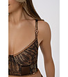 Кафяв сутиен полукорсет с животински принт FEARLESS-3 снимка